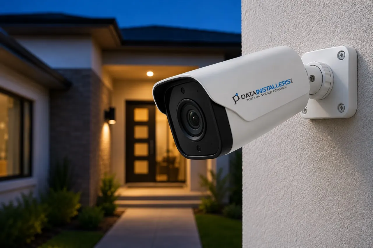 Commercial CCTV camera installed on a facility
