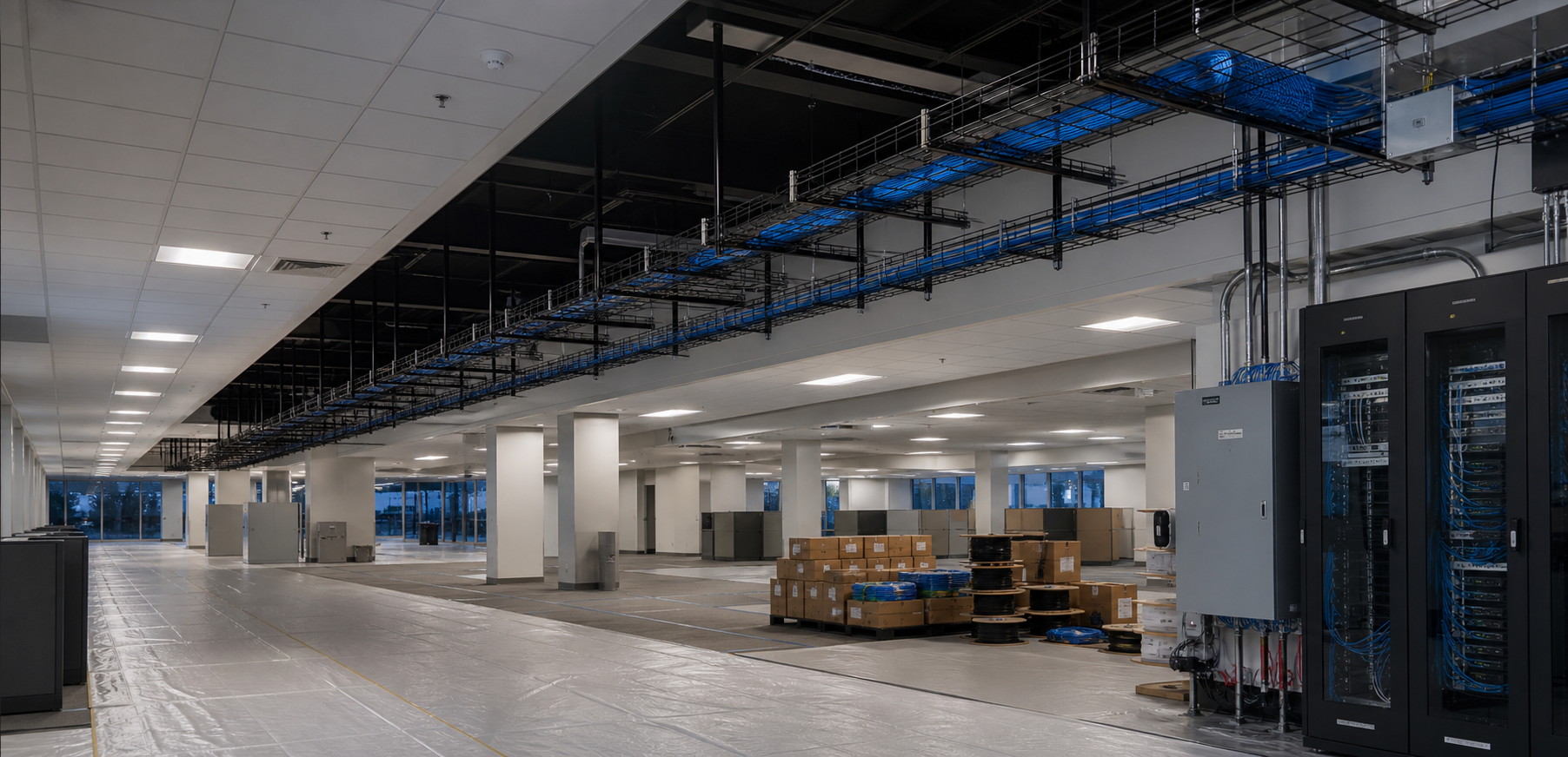Commercial infrastructure project in an active facility